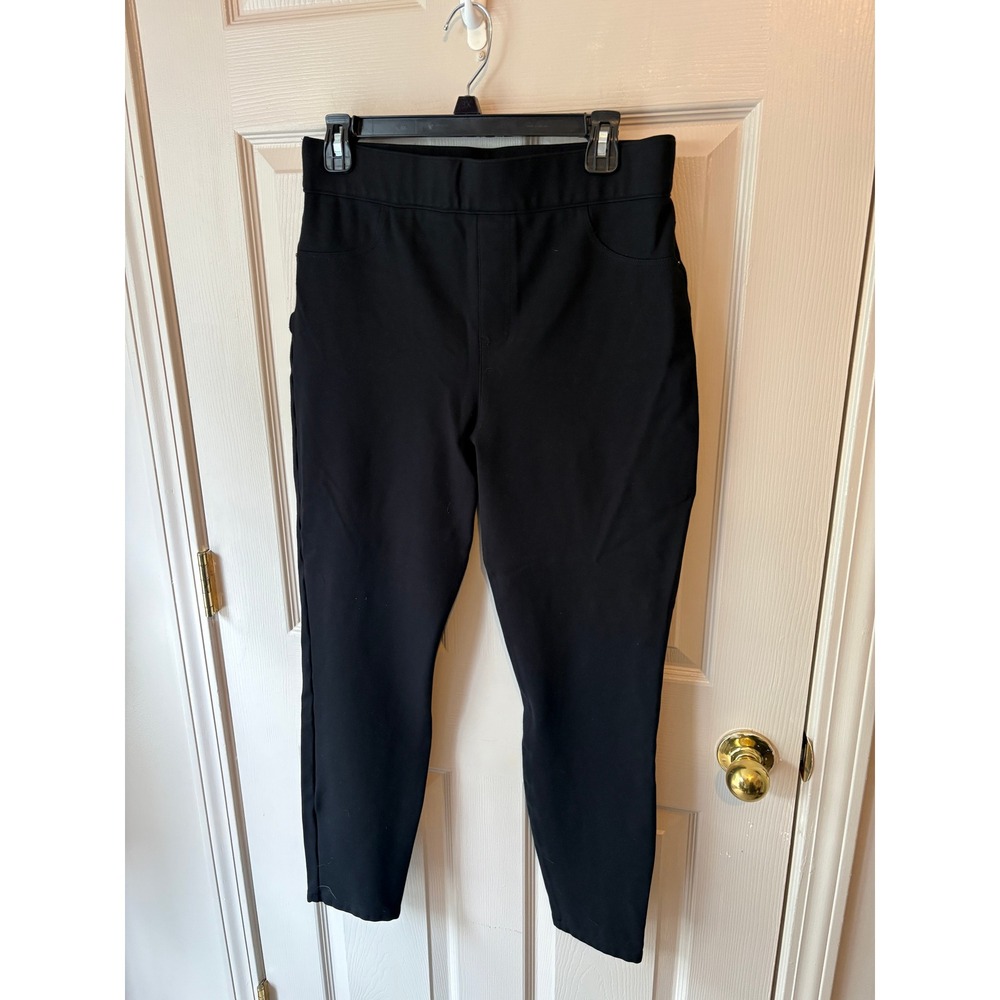 Spanx The Perfect Pant Slim Straight Black Pull On Trousers XL Tall 20202T